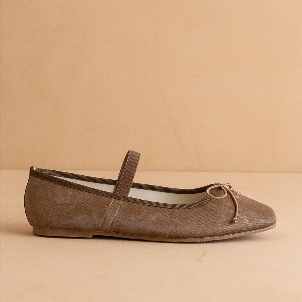 Suede Square Toe Ballet Flats - Oasis Society - Picture 4 of 4